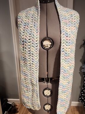 Hand Crafted Pastel Multicolor Kids Scarf